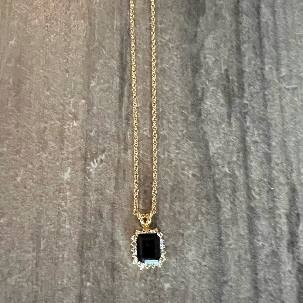 Amber Gemstone Square Necklace